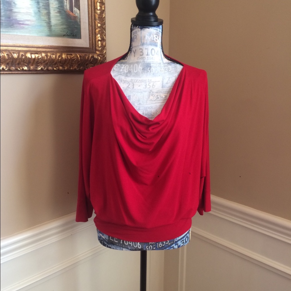 Eileen Fisher Red Blouse